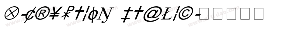 X-Cryption Italic字体转换